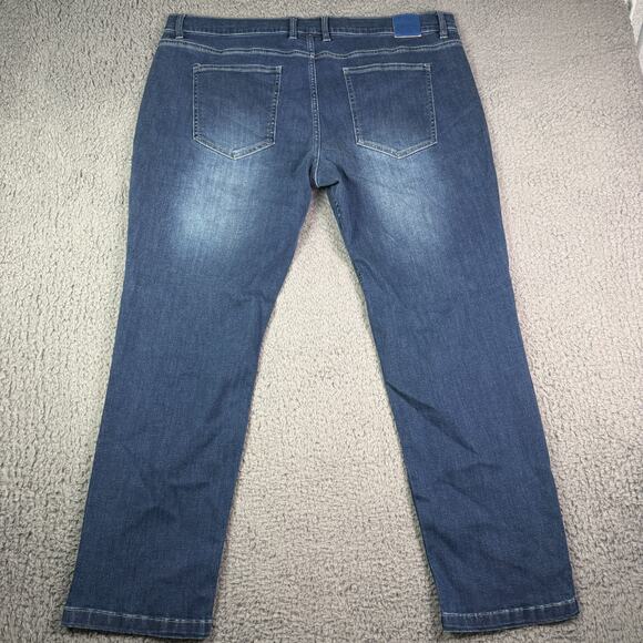 Mugsy Kinzies Jeans Mens 42x30 Blue Medium Wash Stretch Denim Straight FLX4NKZ - Picture 5 of 10